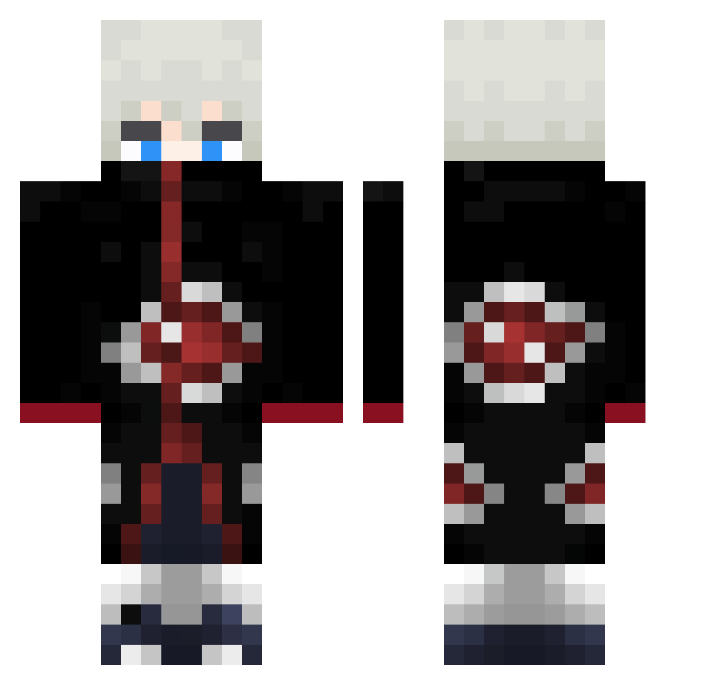 TronnoxHD Minecraft skin, front and back view