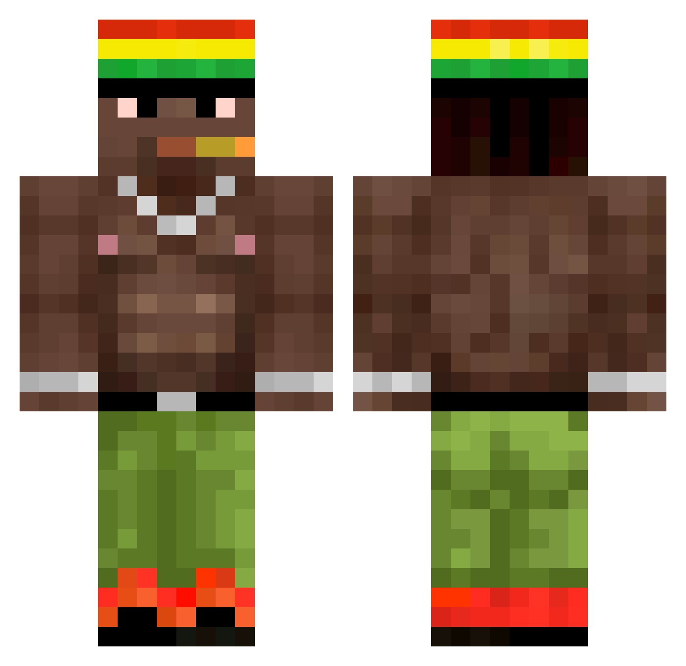 Doopply Minecraft skin, front and back view