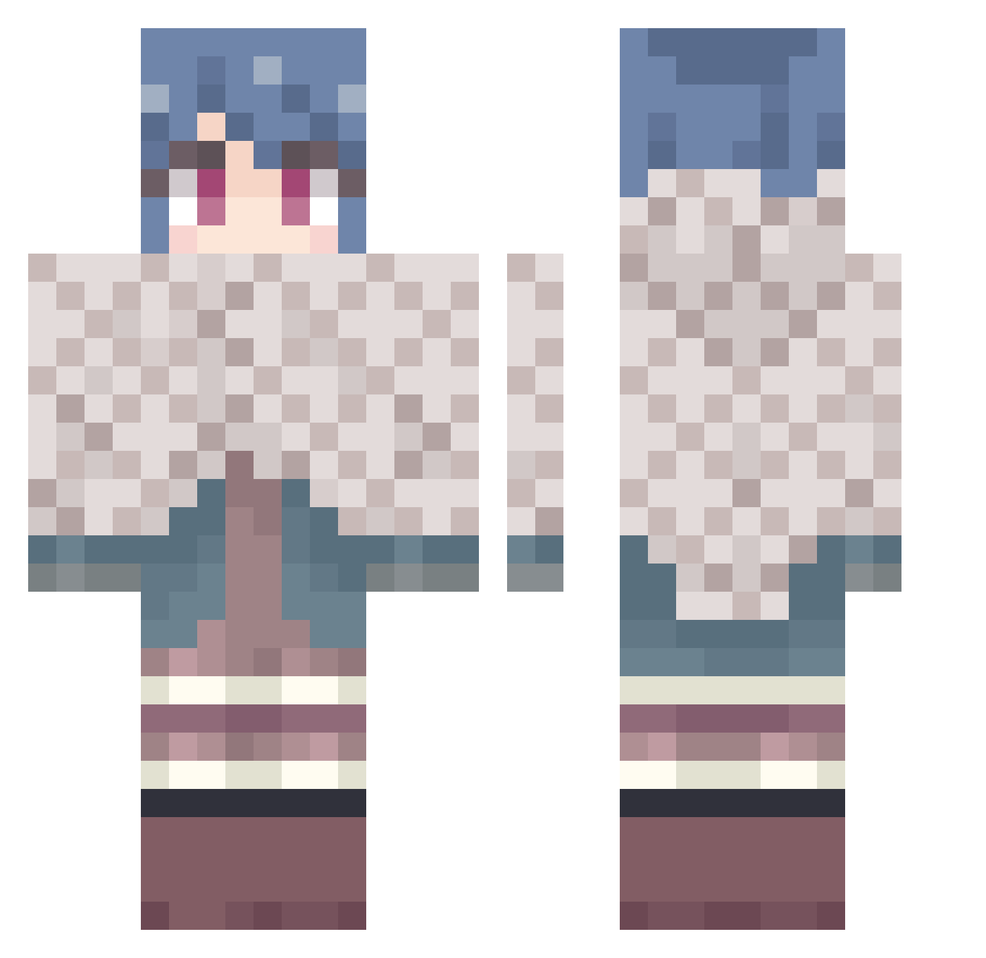 Path3tic Minecraft skin, front and back view