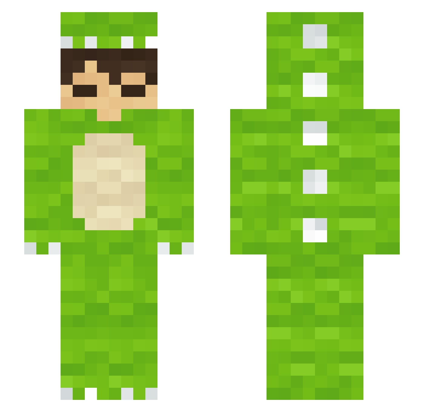 westclass Minecraft skin, front and back view