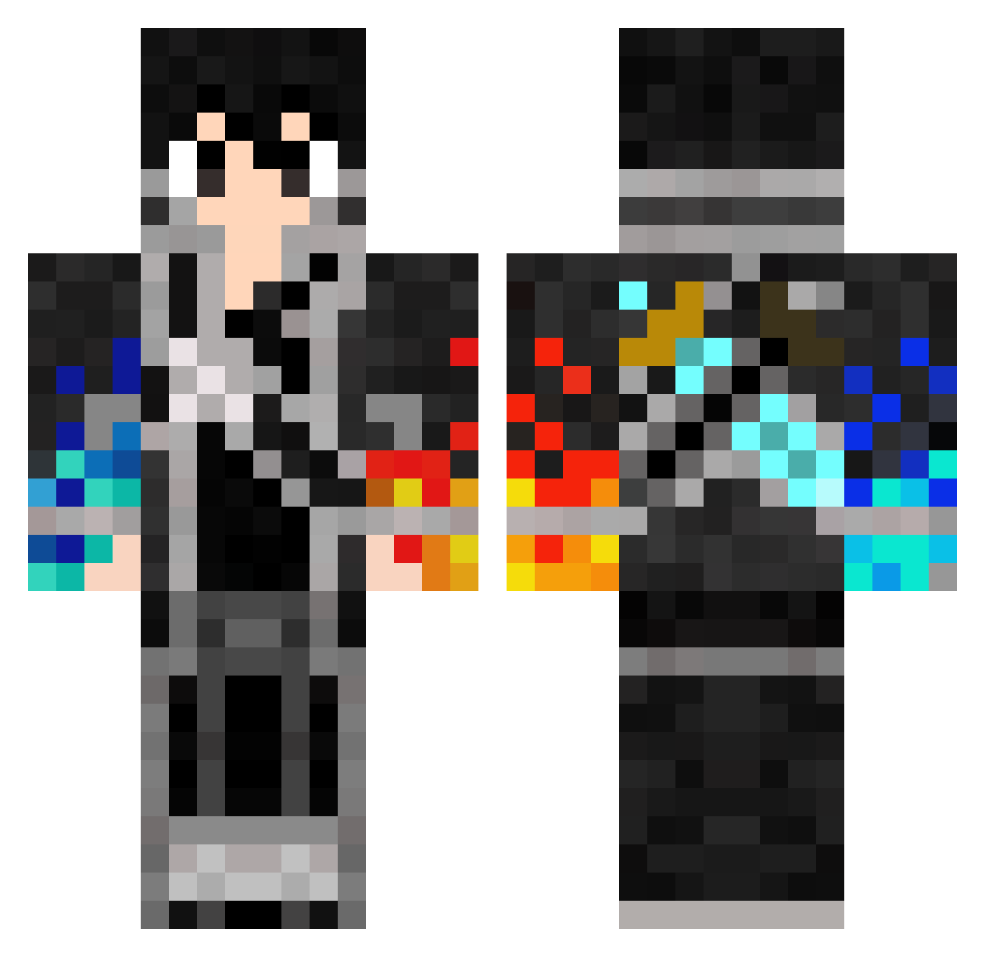 Rur_major Minecraft skin, front and back view