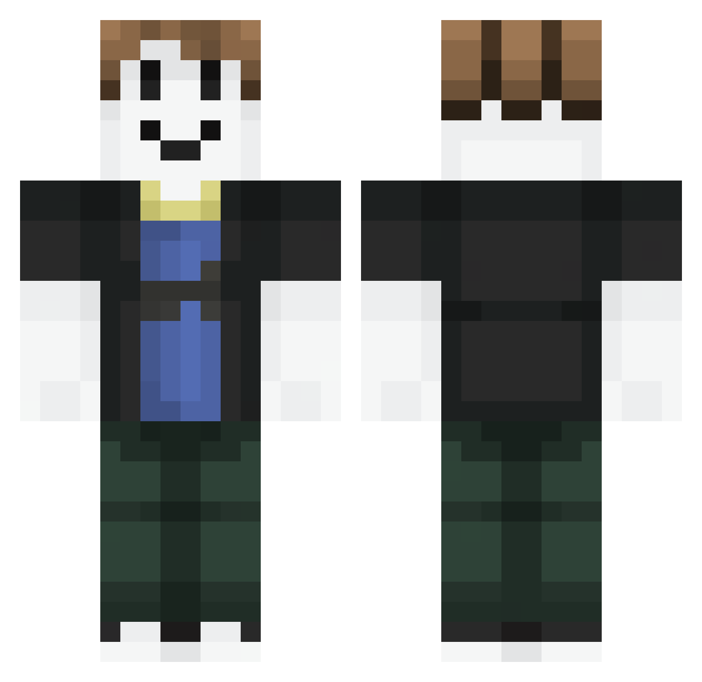Kranz9 Minecraft skin, front and back view