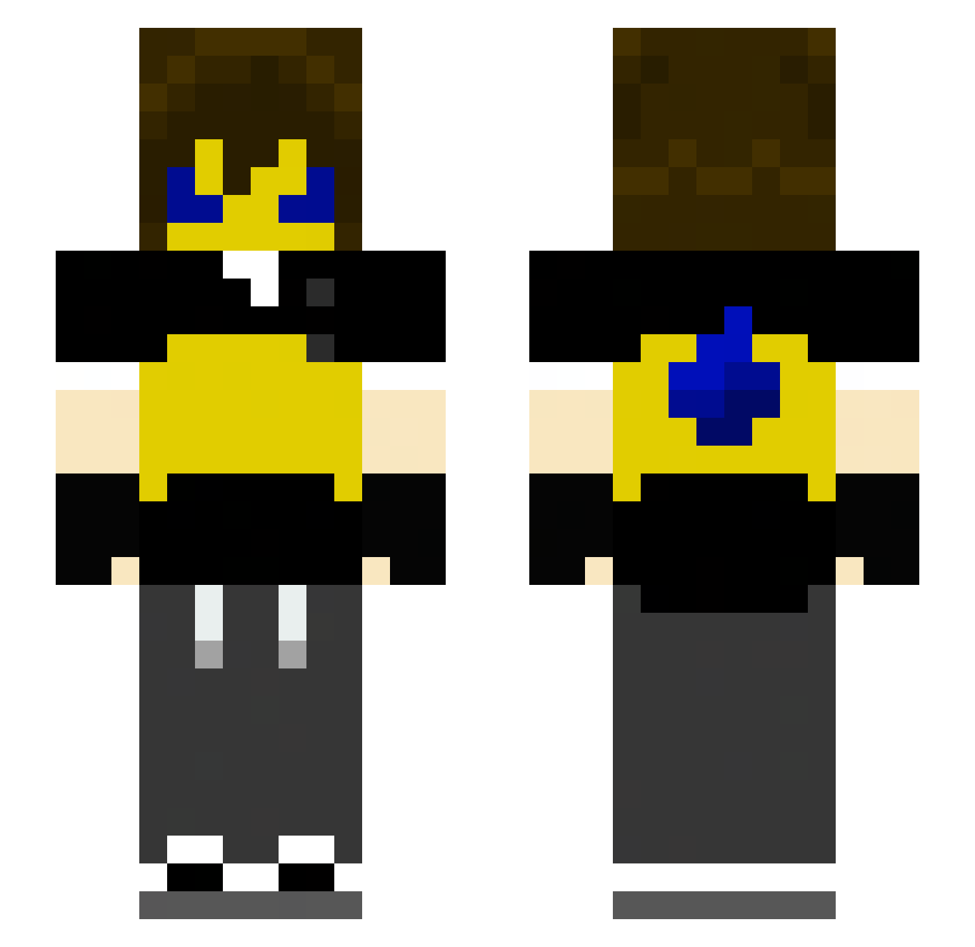 SkyLLs_ Minecraft skin, front and back view