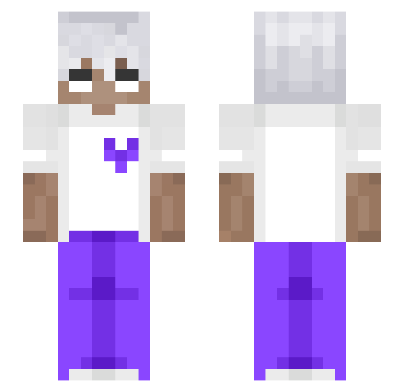 Tar555 Minecraft skin, front and back view