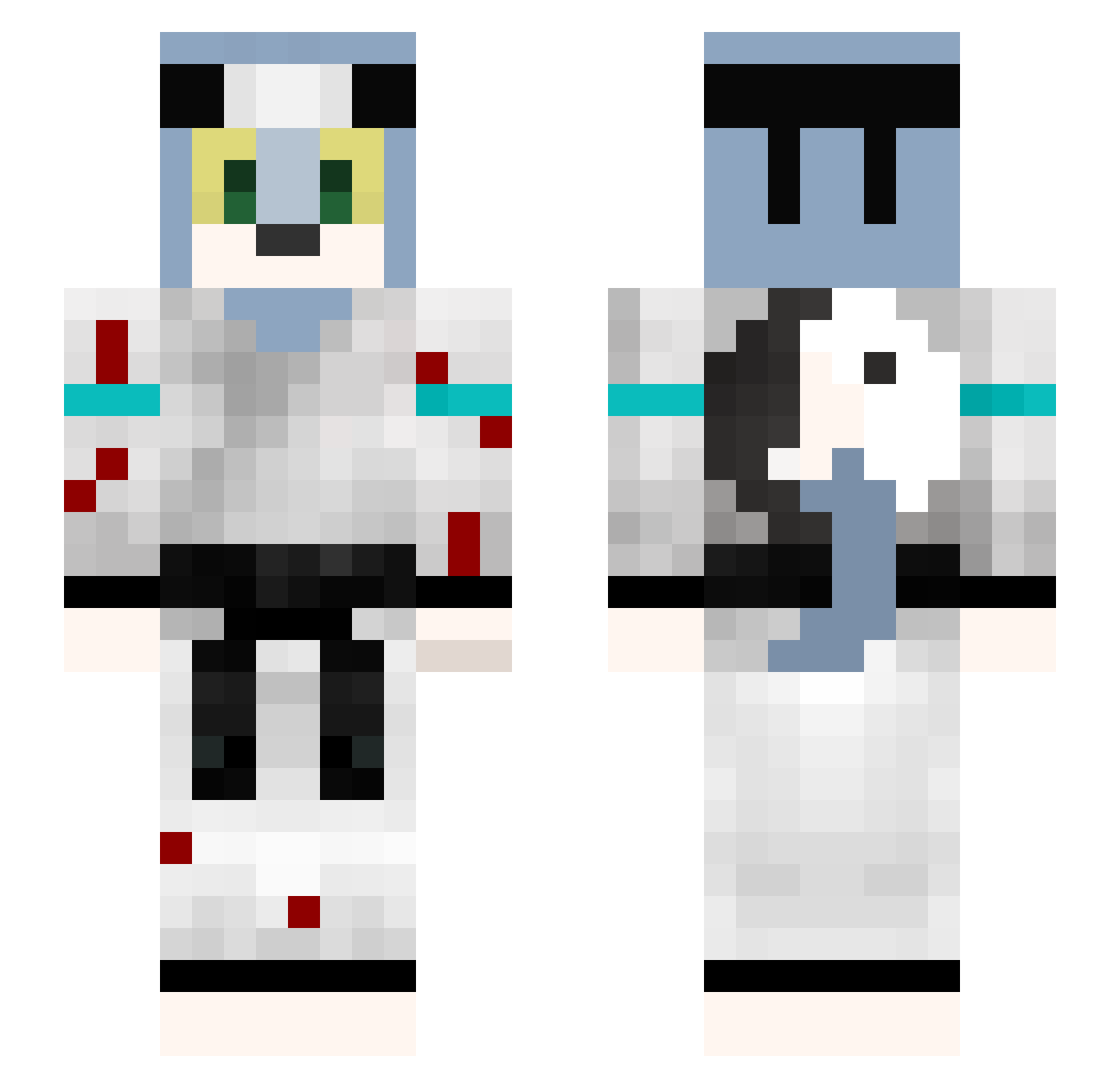 arbeloa Minecraft skin, front and back view