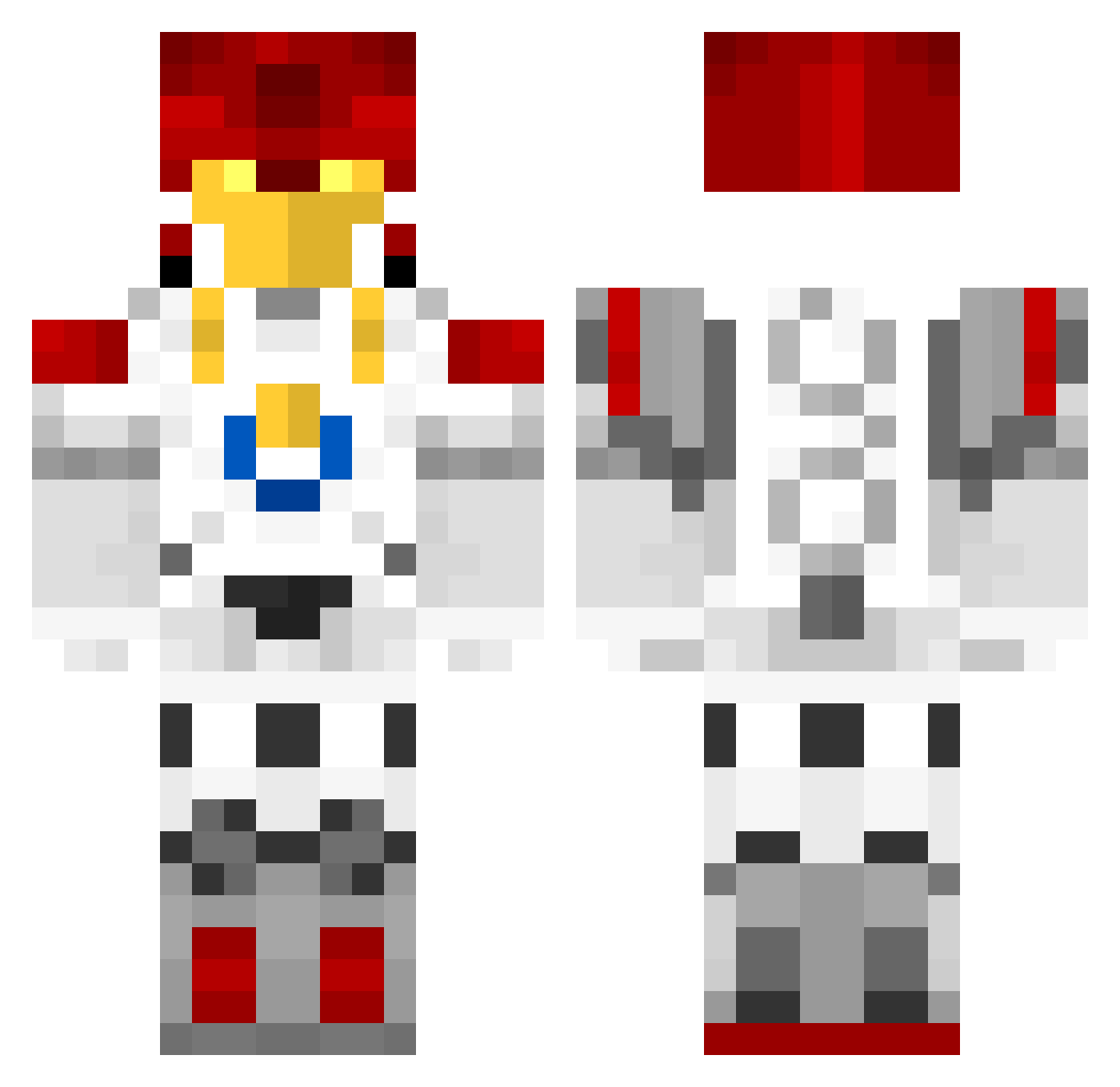XxCourier_6xX Minecraft skin, front and back view
