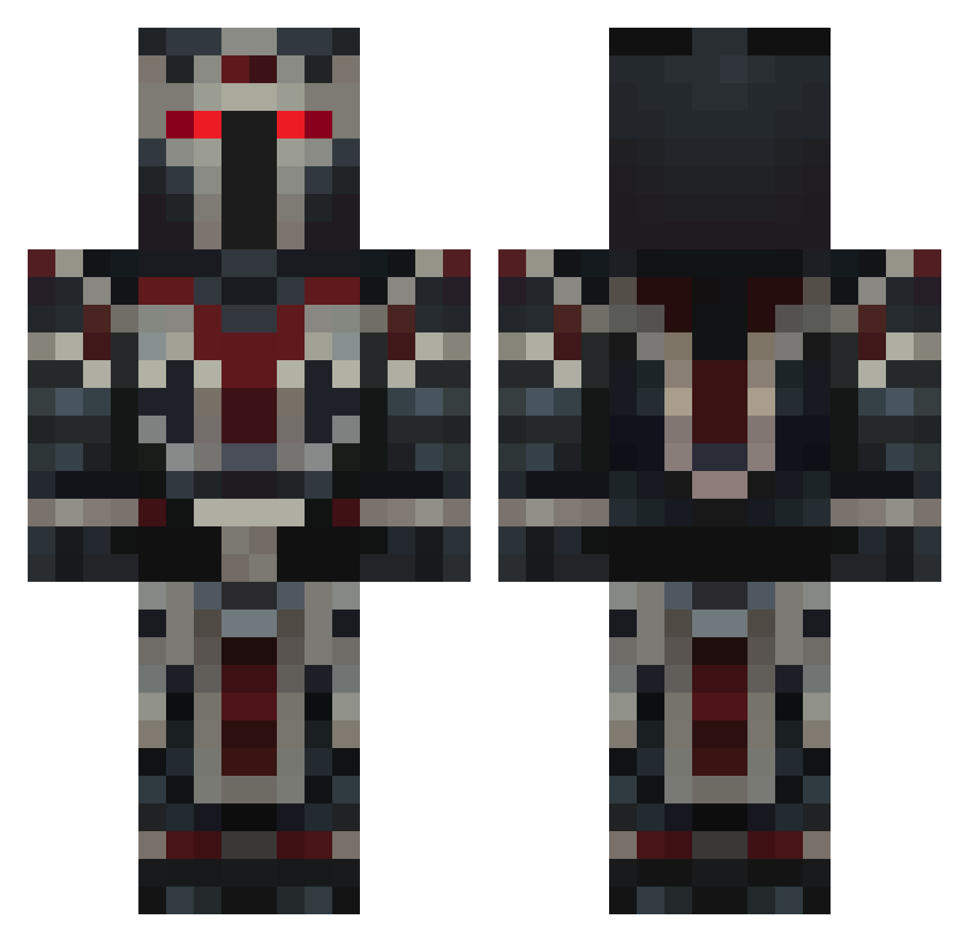 JDGalacticWolf Minecraft skin, front and back view