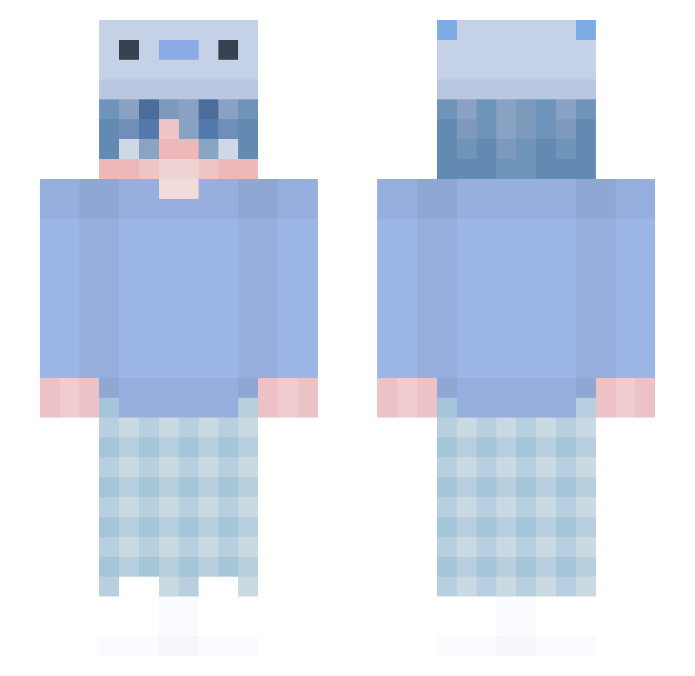 LiamOfficial Minecraft skin, front and back view