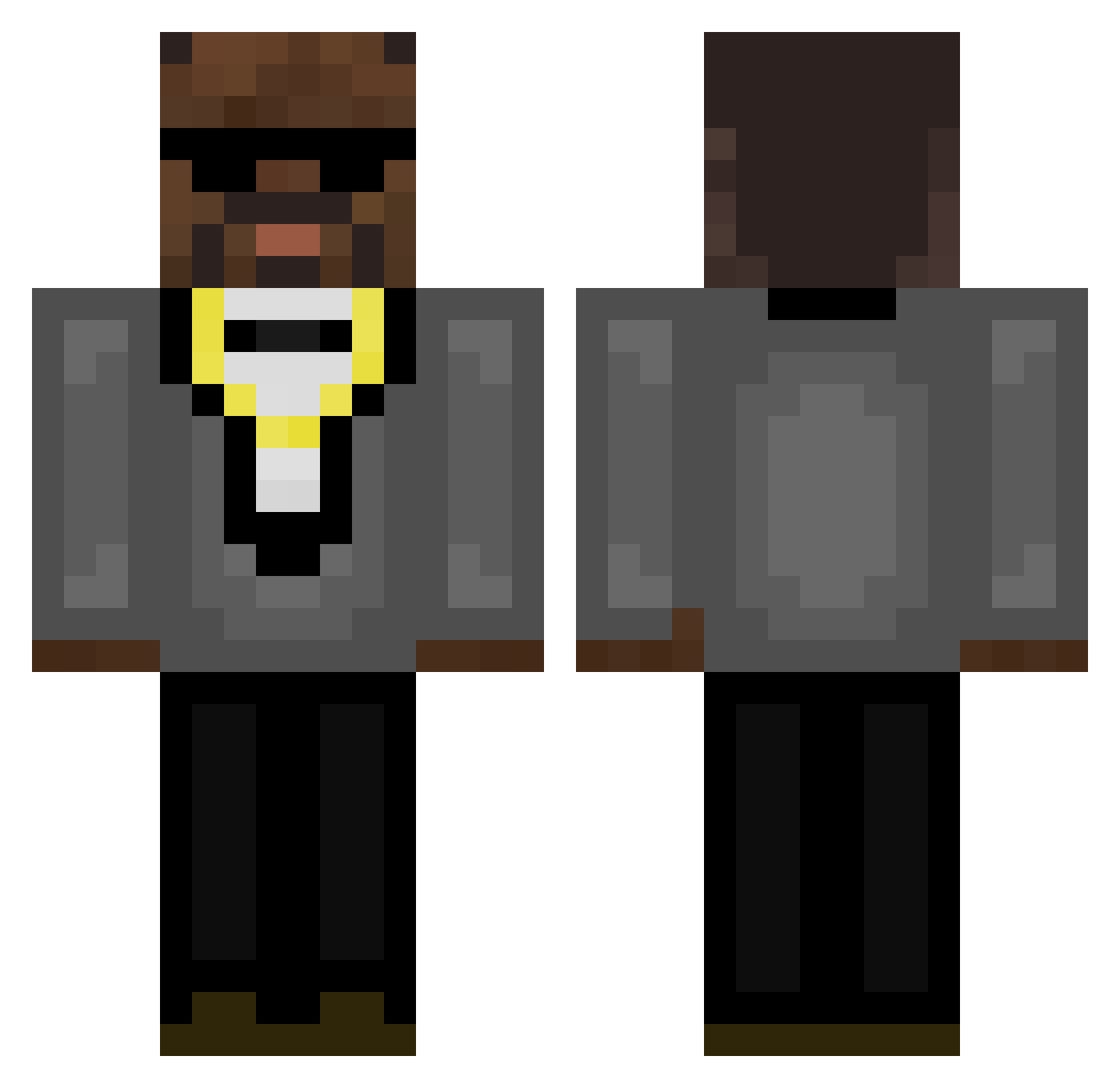 XBarackObama420X Minecraft skin, front and back view