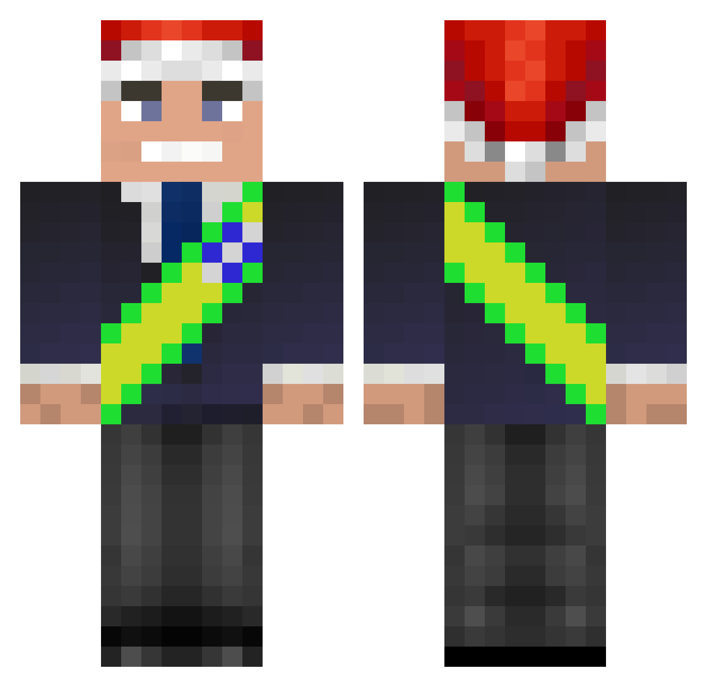 JordanPlayer_ Minecraft skin, front and back view