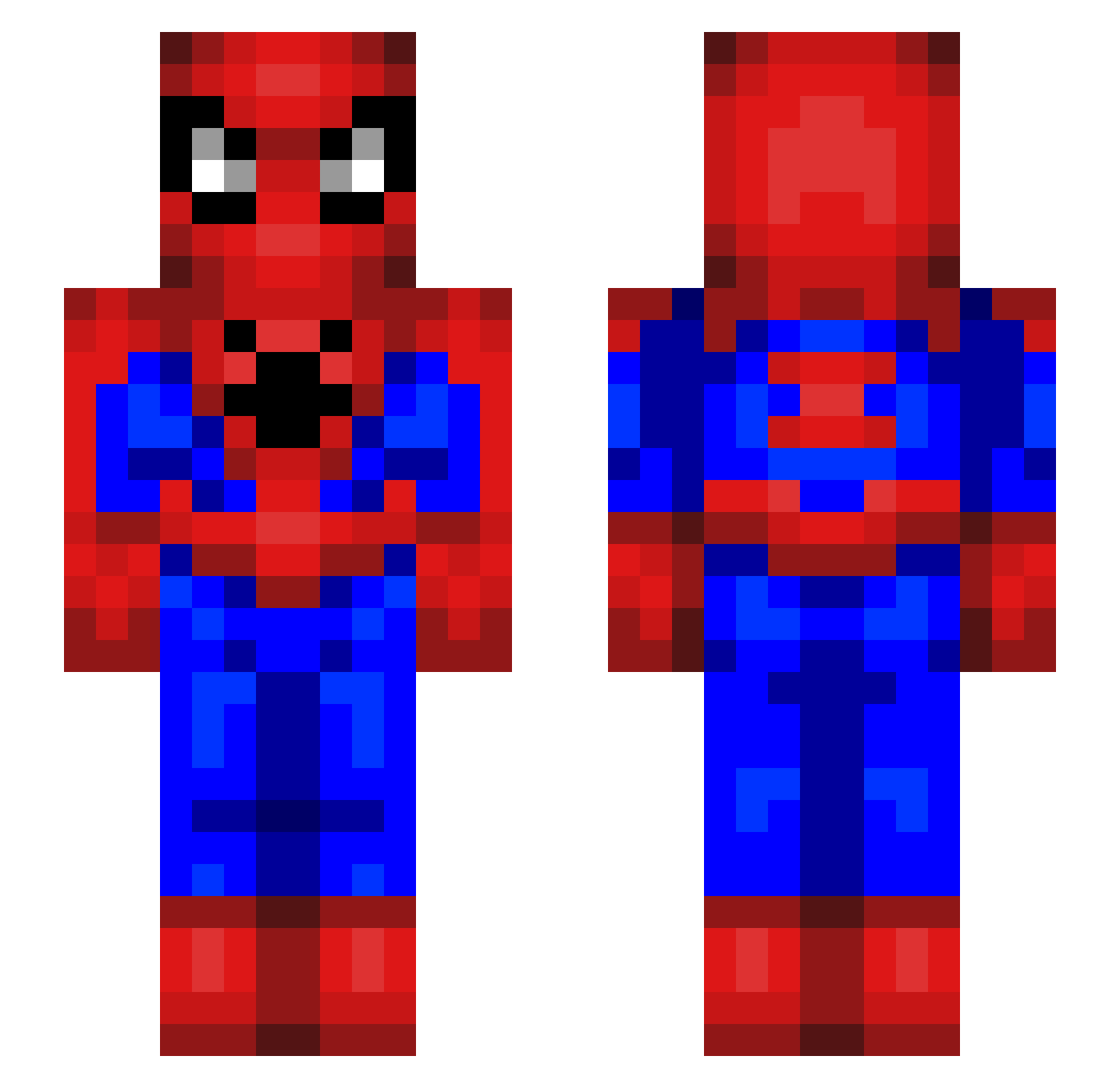 Unkown_Master Minecraft skin, front and back view