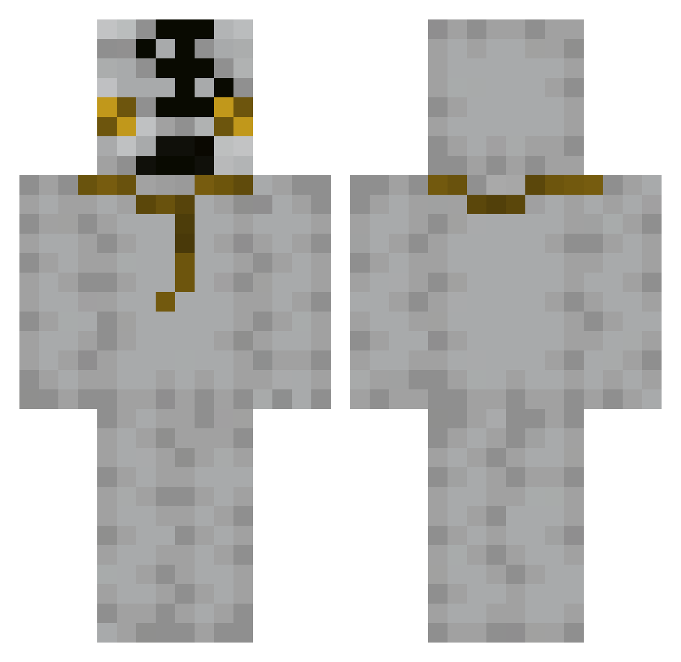 Purplish223 Minecraft skin, front and back view