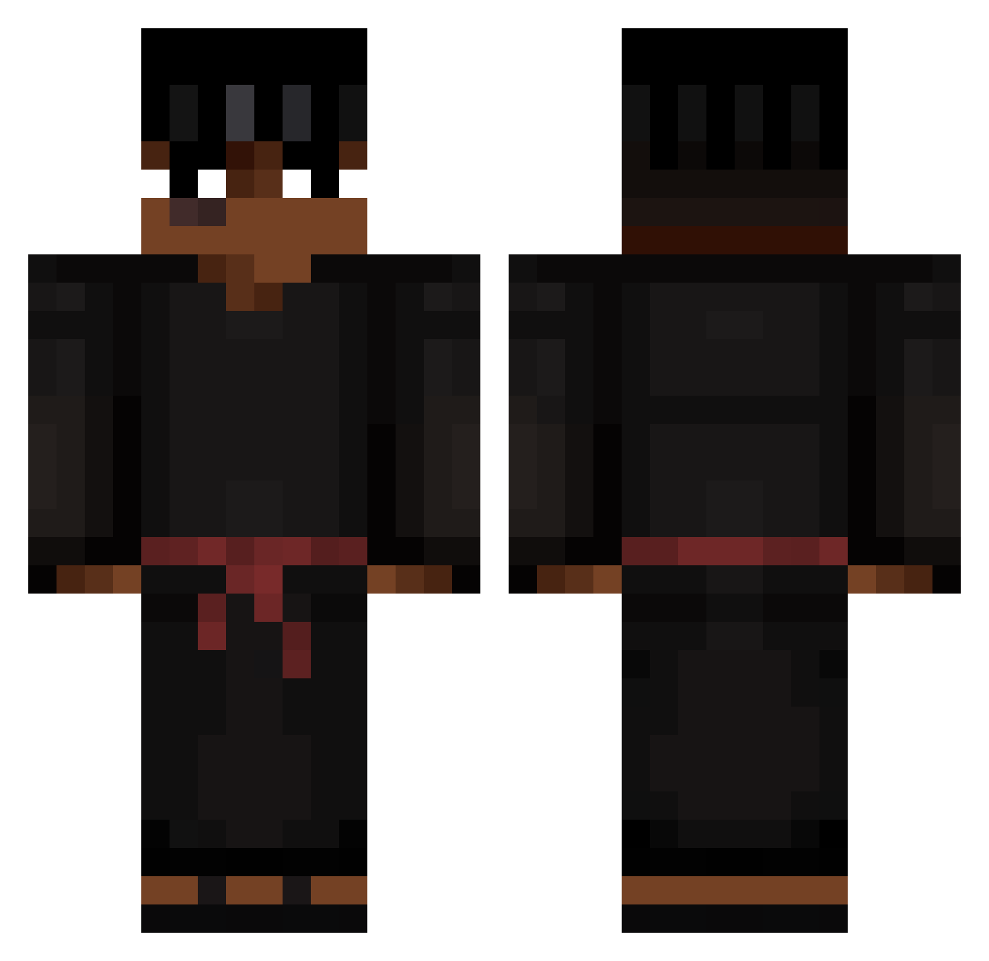 3kkf Minecraft skin, front and back view