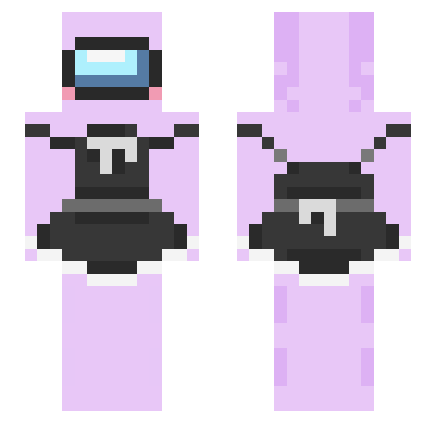 Deloria Minecraft skin, front and back view