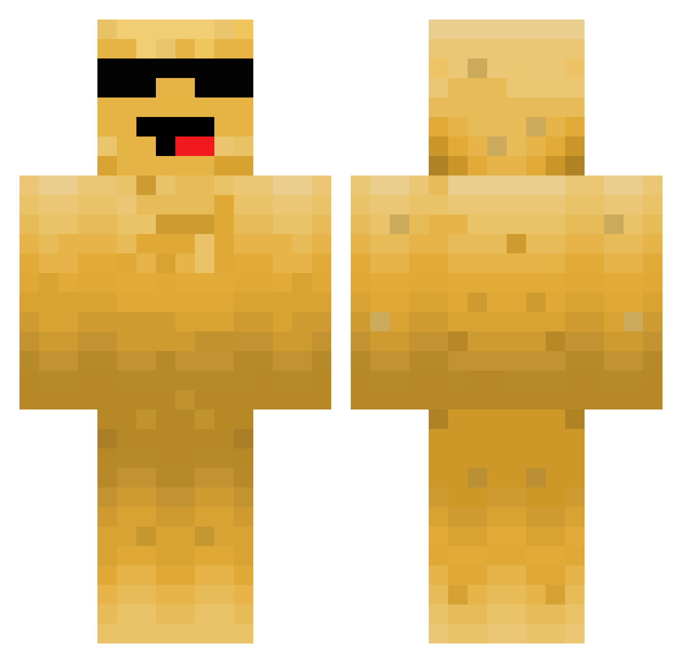 alproY34T Minecraft skin, front and back view