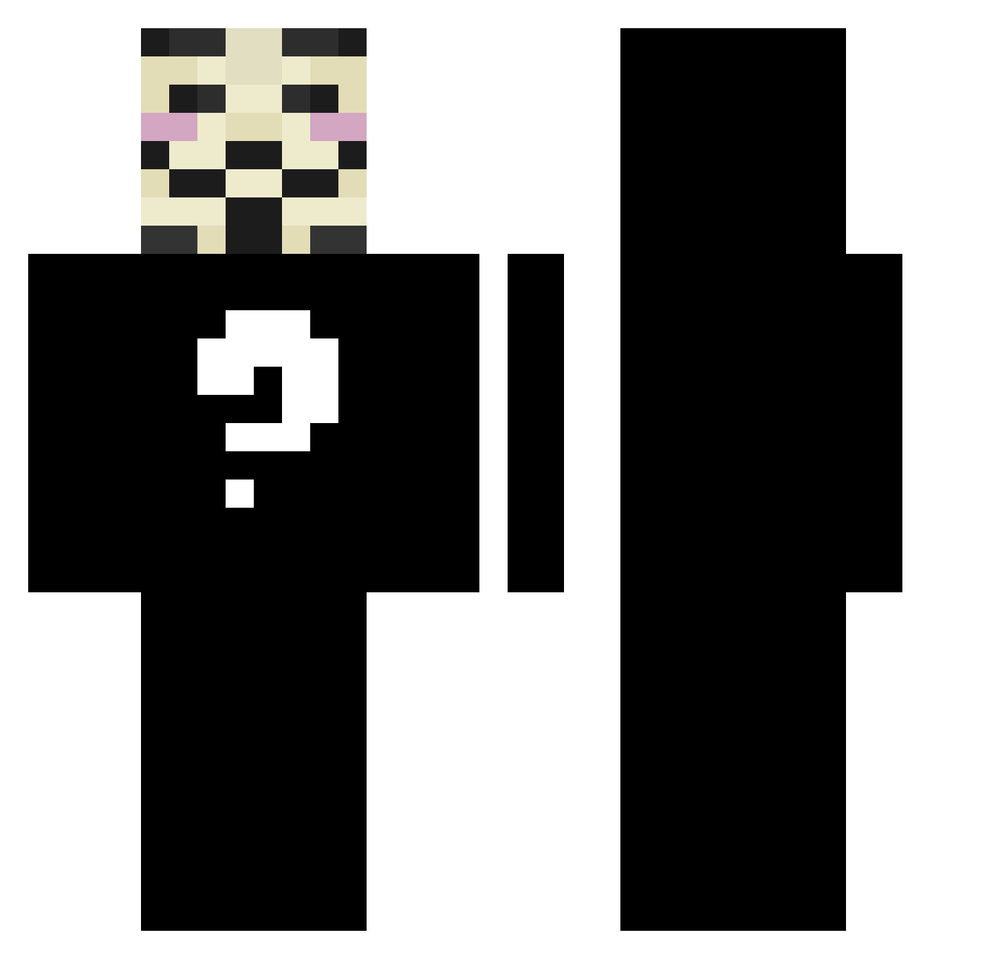 Brnnja Minecraft skin, front and back view