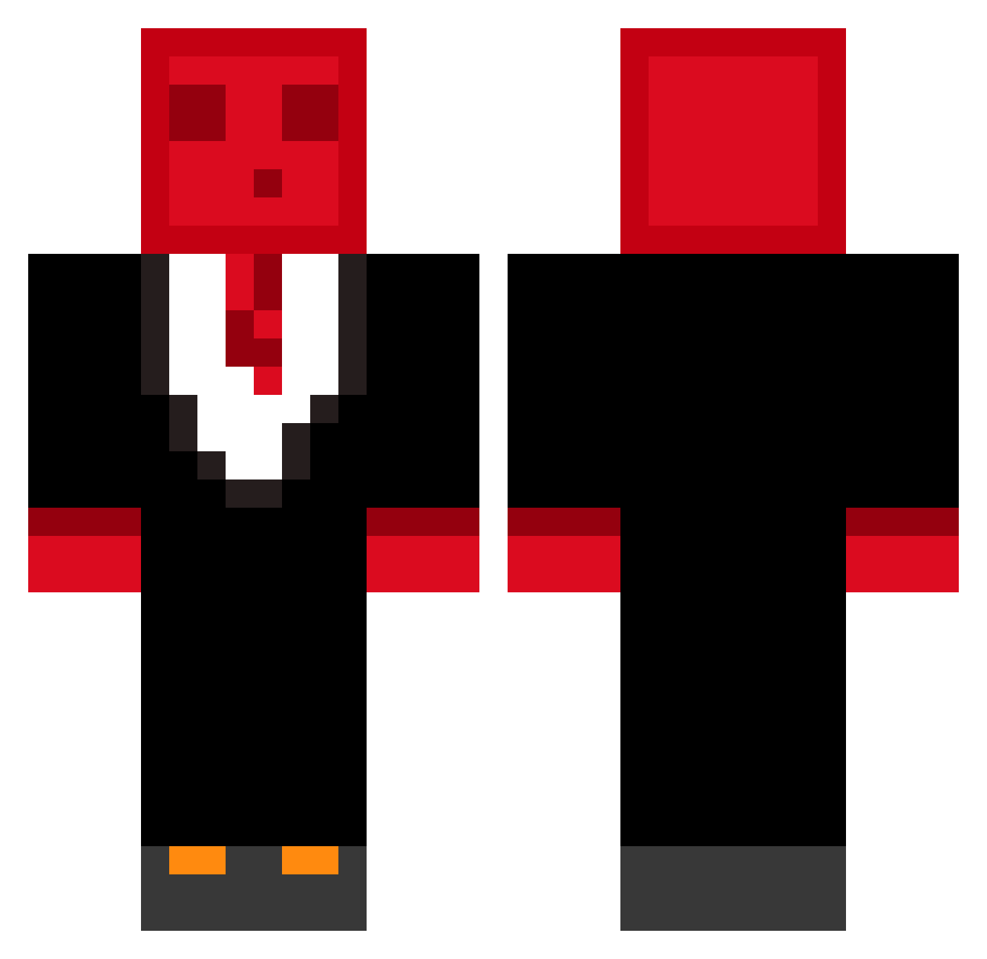 KraziqDeqay Minecraft skin, front and back view