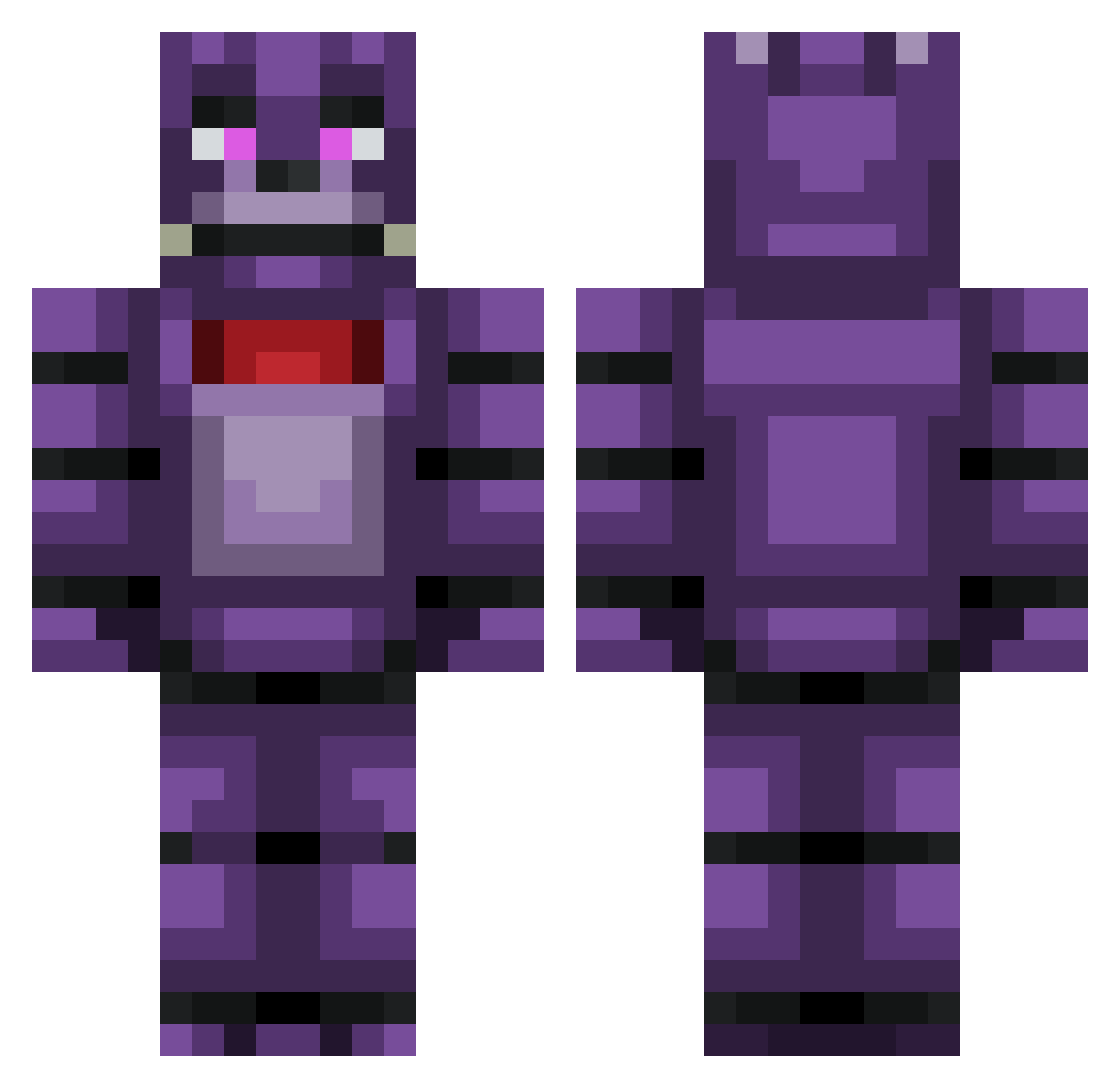 genisapotato Minecraft skin, front and back view