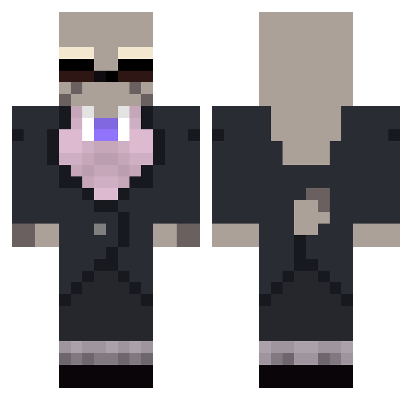 lynxgirlpaws Minecraft skin, front and back view
