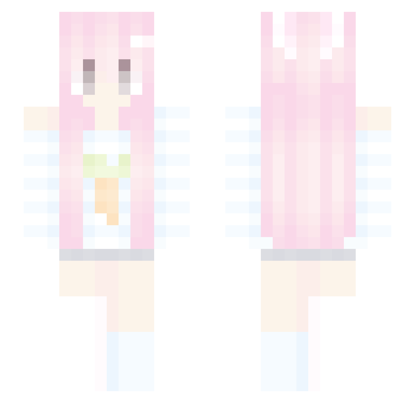 NeinNB Minecraft skin, front and back view