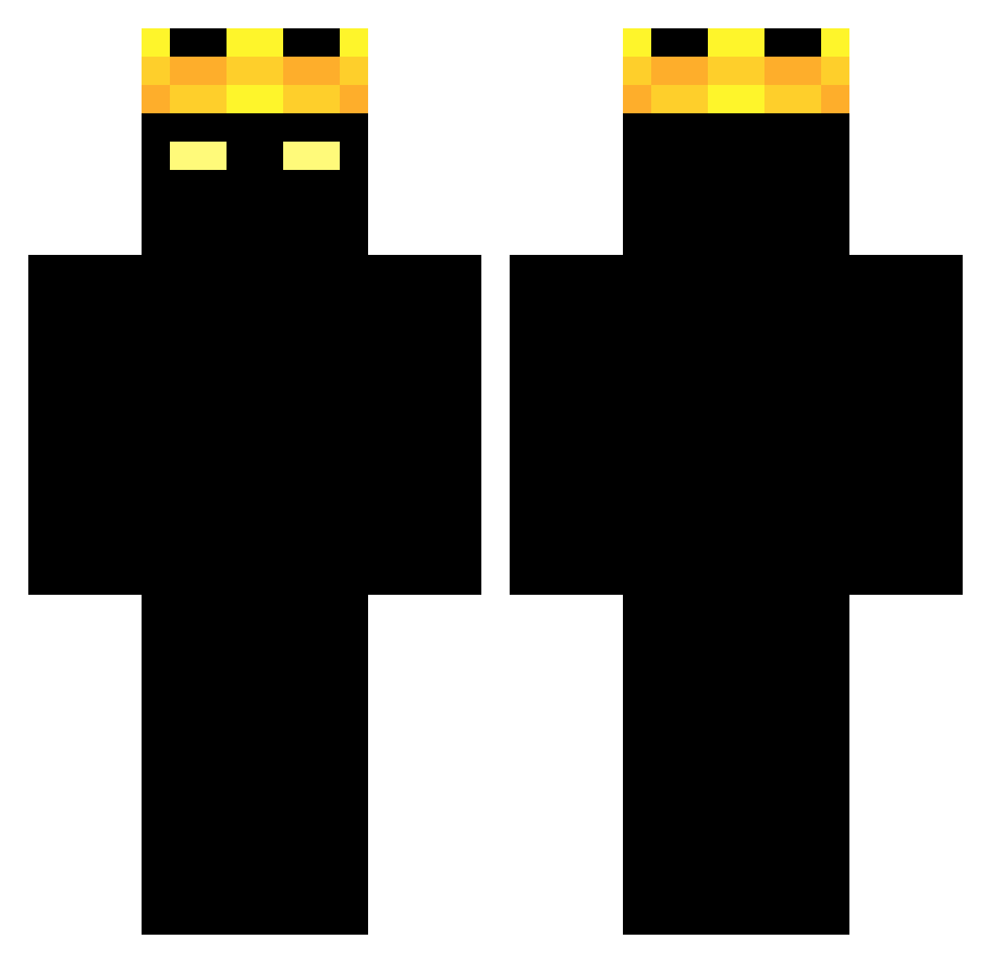 yuhboiprdx Minecraft skin, front and back view