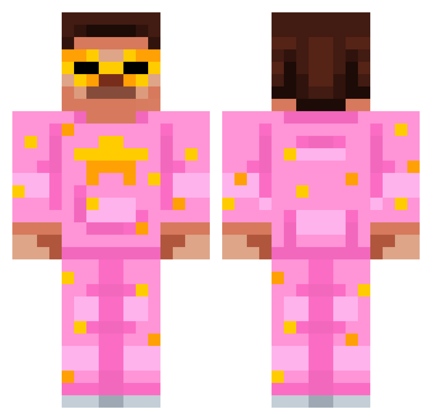 workbooks Minecraft skin, front and back view