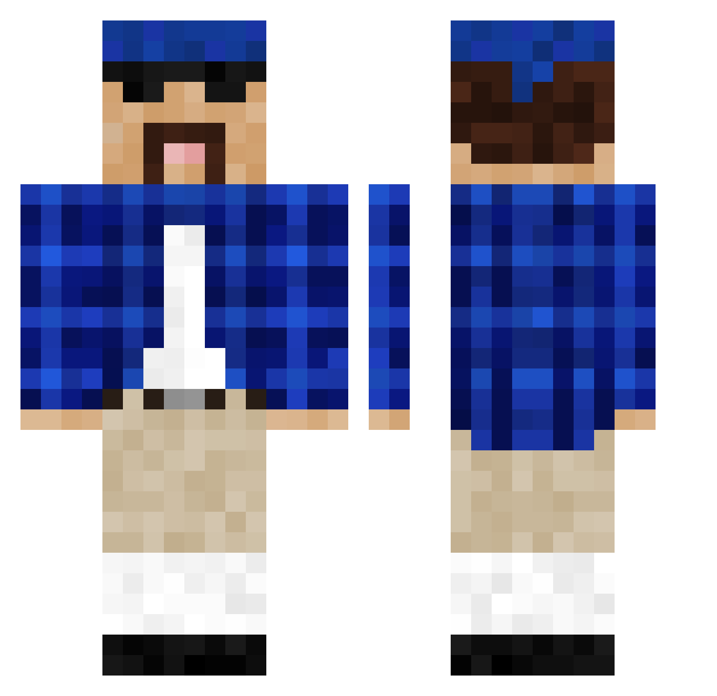 cwann Minecraft skin, front and back view