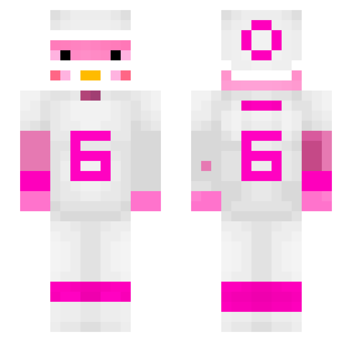 Calvin530 Minecraft skin, front and back view
