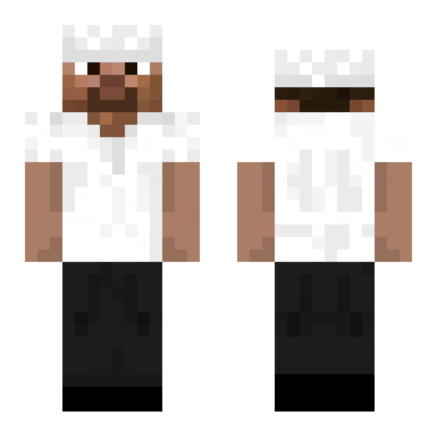8zei Minecraft skin, front and back view