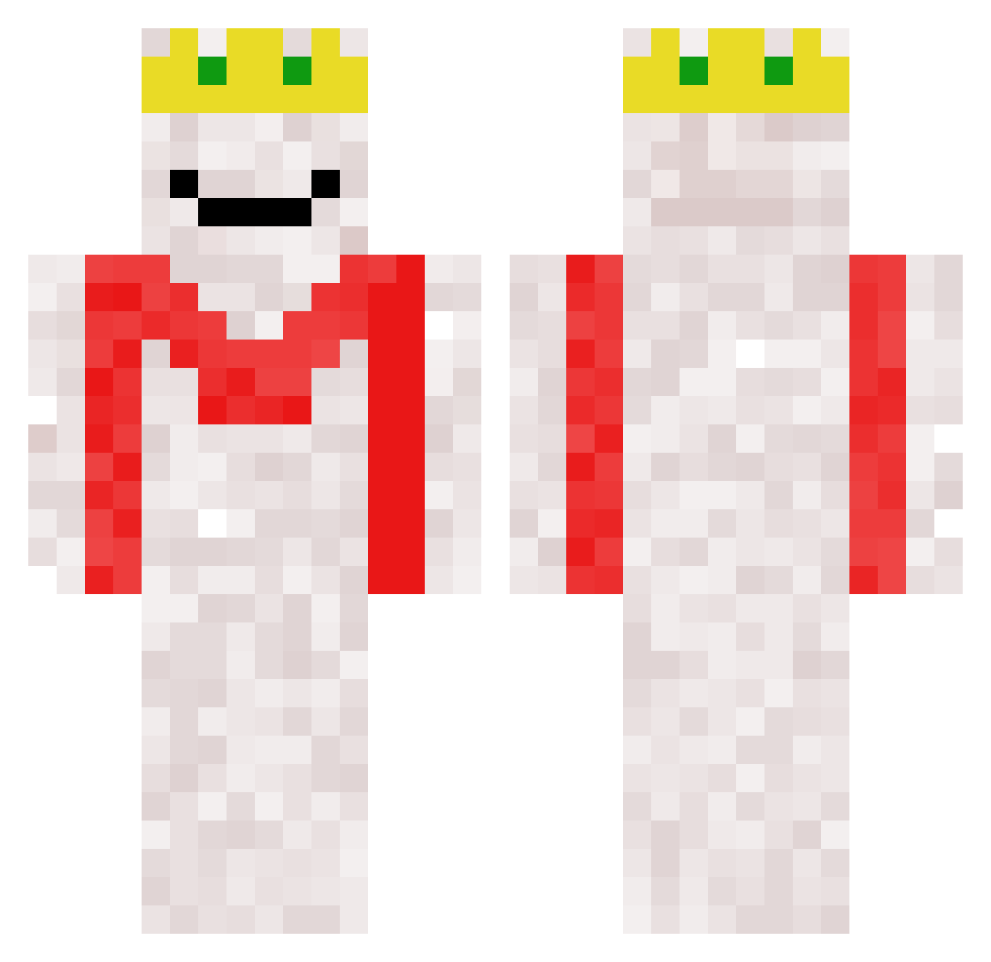 KingOfCats65 Minecraft skin, front and back view