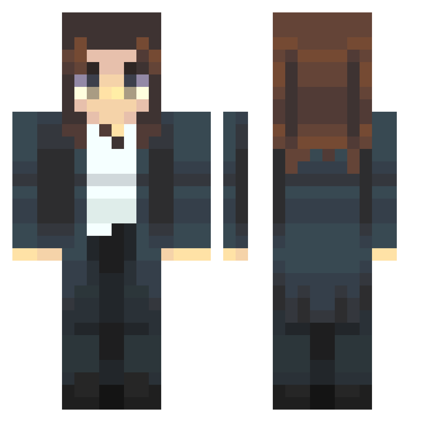 CanMonster2377 Minecraft skin, front and back view