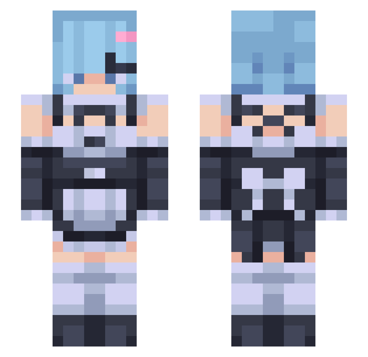 Vanklinken02 Minecraft skin, front and back view