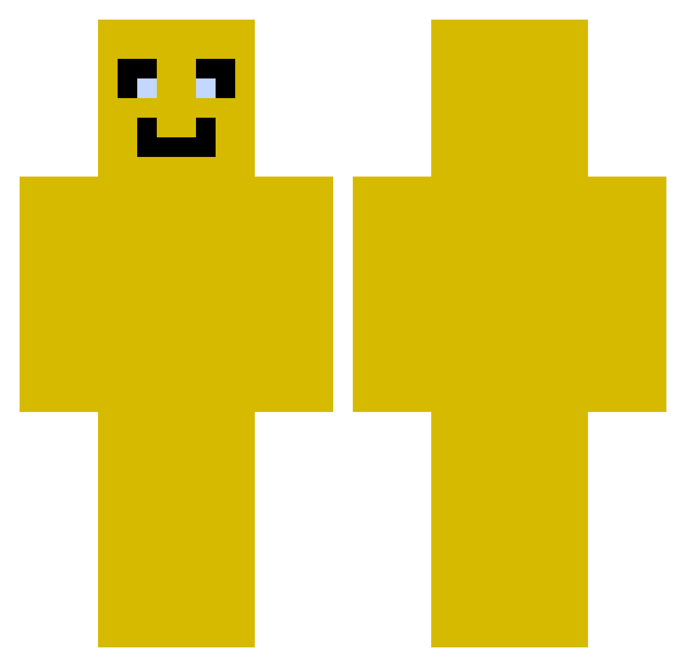 Schmodoboldt Minecraft skin, front and back view