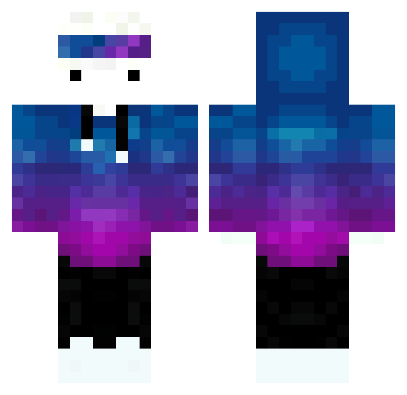 TailsEmploye Minecraft skin, front and back view