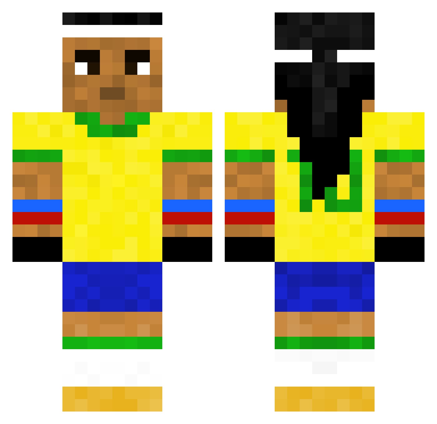 Cafard92 Minecraft skin, front and back view