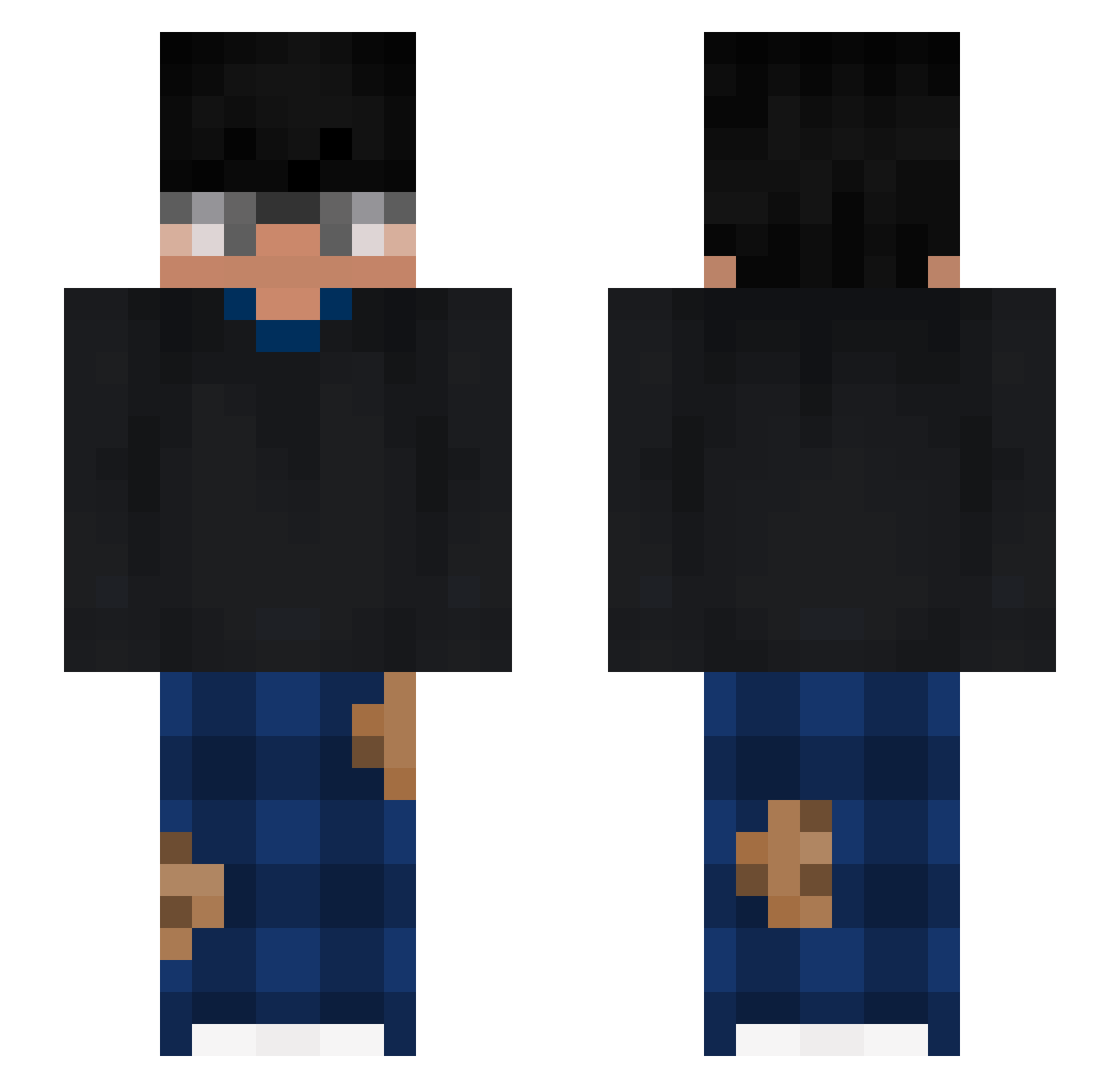 SoyPrimoYT Minecraft skin, front and back view