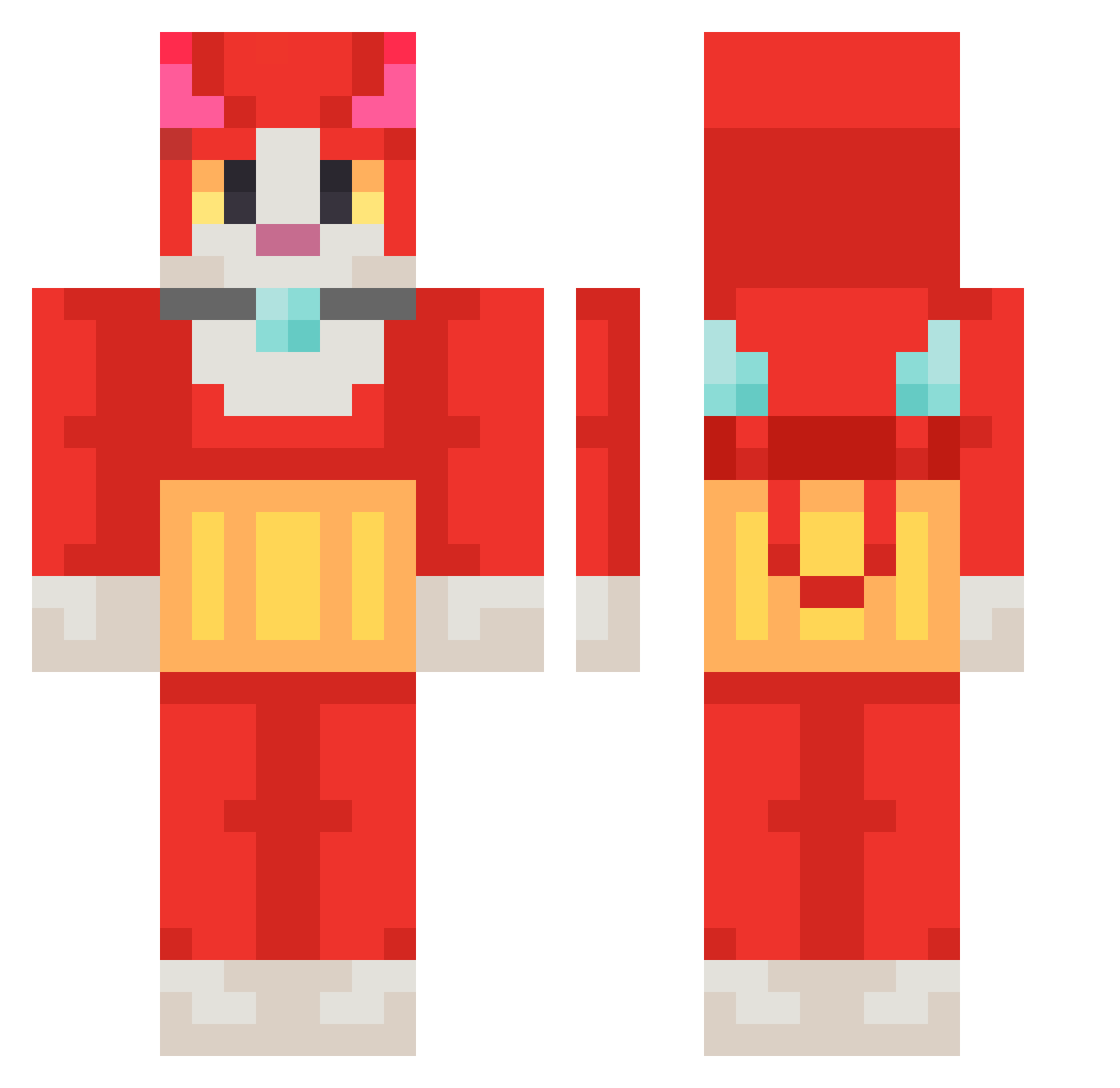 mythAl3x Minecraft skin, front and back view