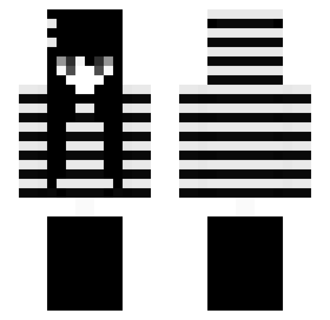 kidnapps Minecraft skin, front and back view