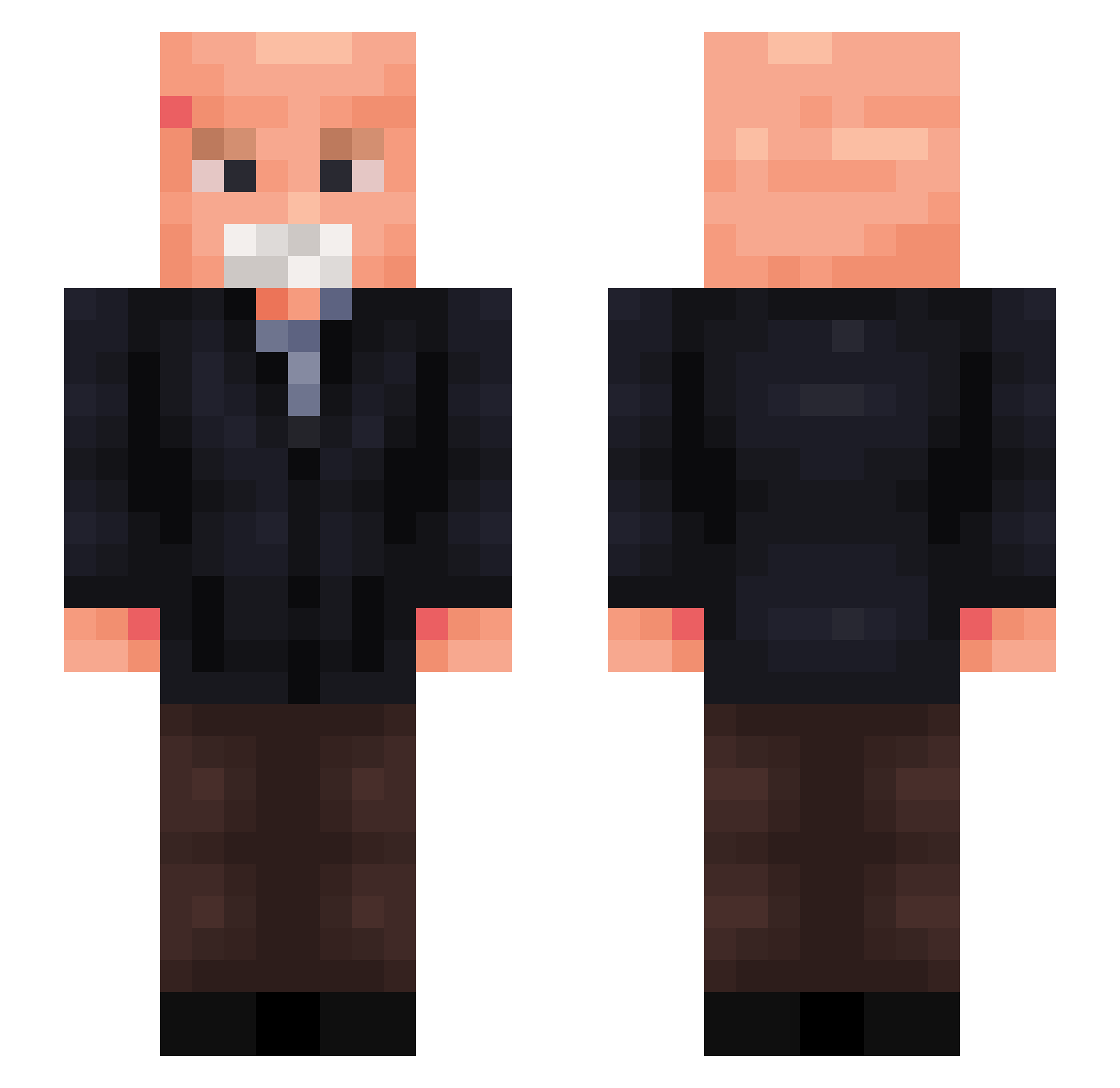 vl0pz Minecraft skin, front and back view