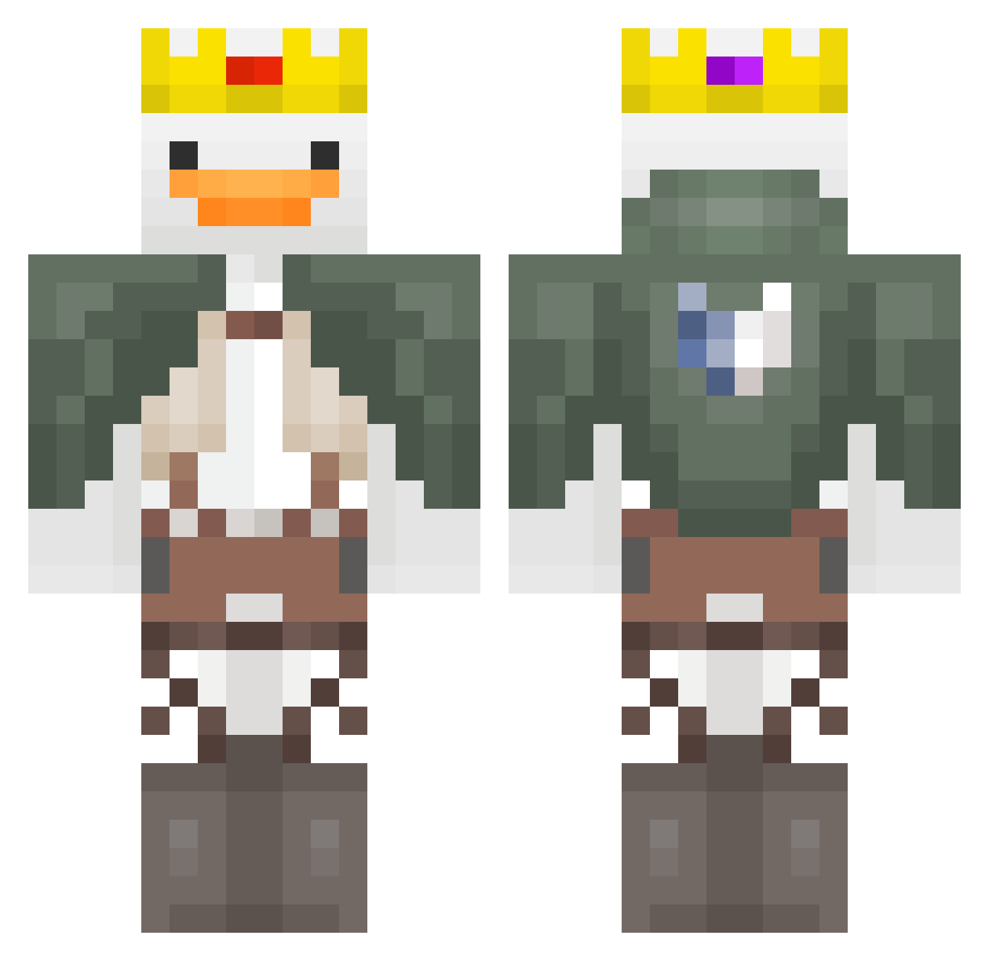 LSurks Minecraft skin, front and back view