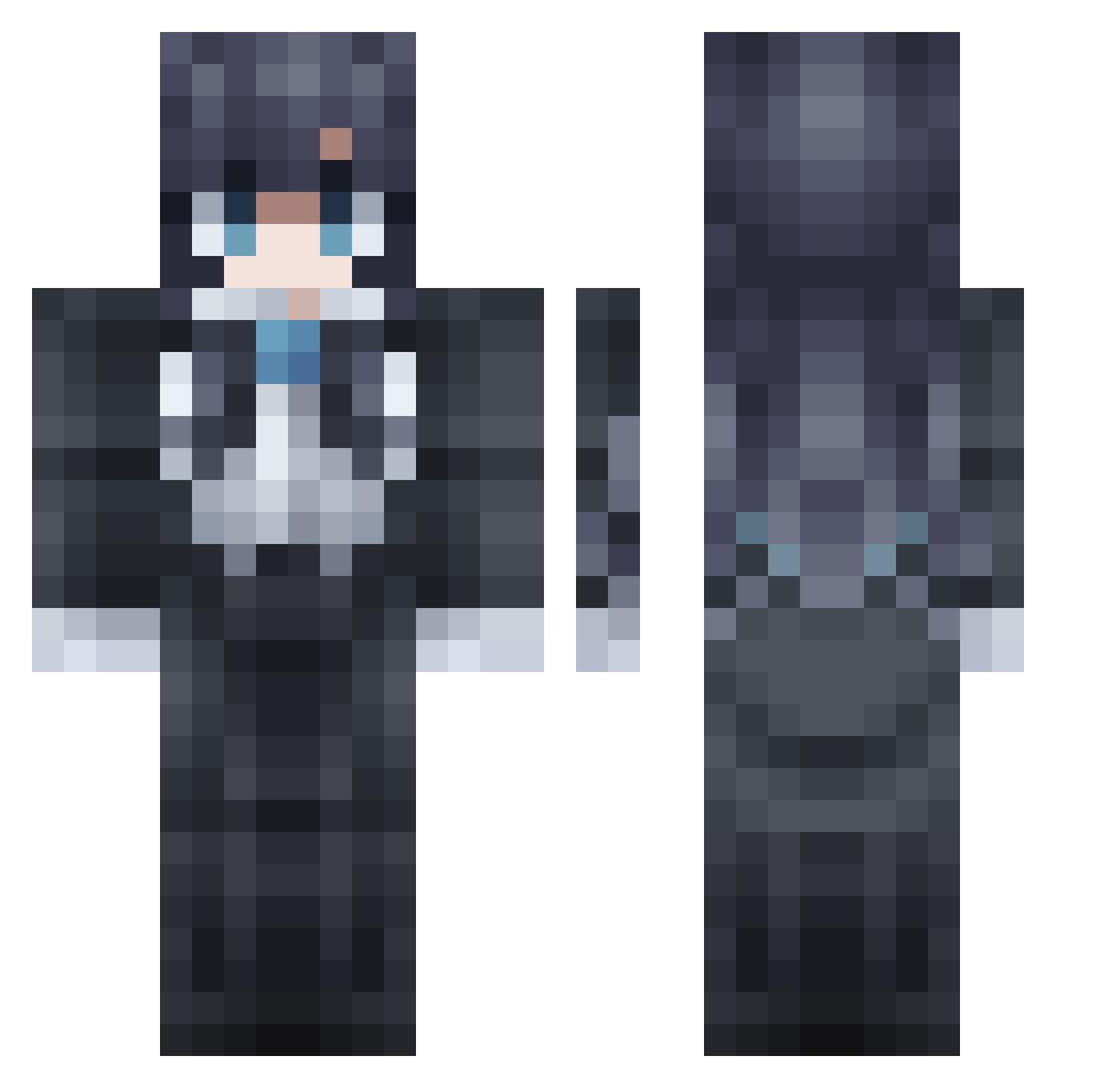 Akhazriel02 Minecraft skin, front and back view