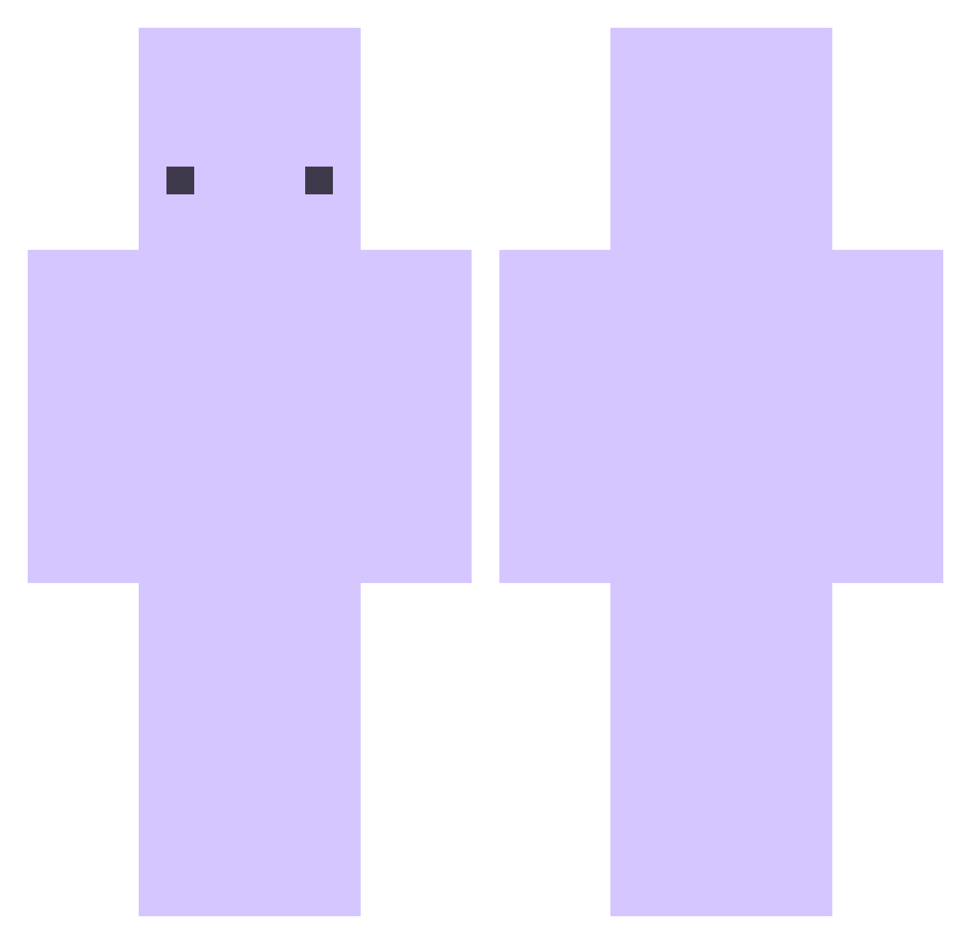 KingAtrocity Minecraft skin, front and back view