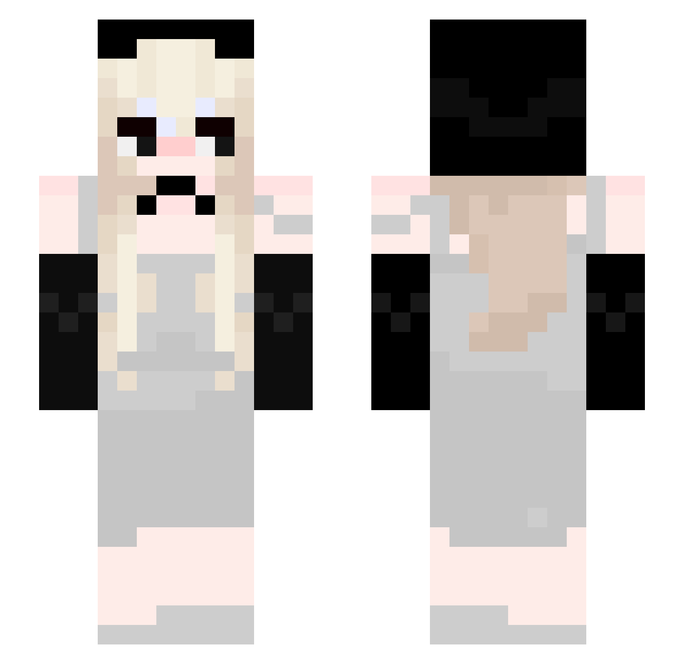 RobinAmber Minecraft skin, front and back view
