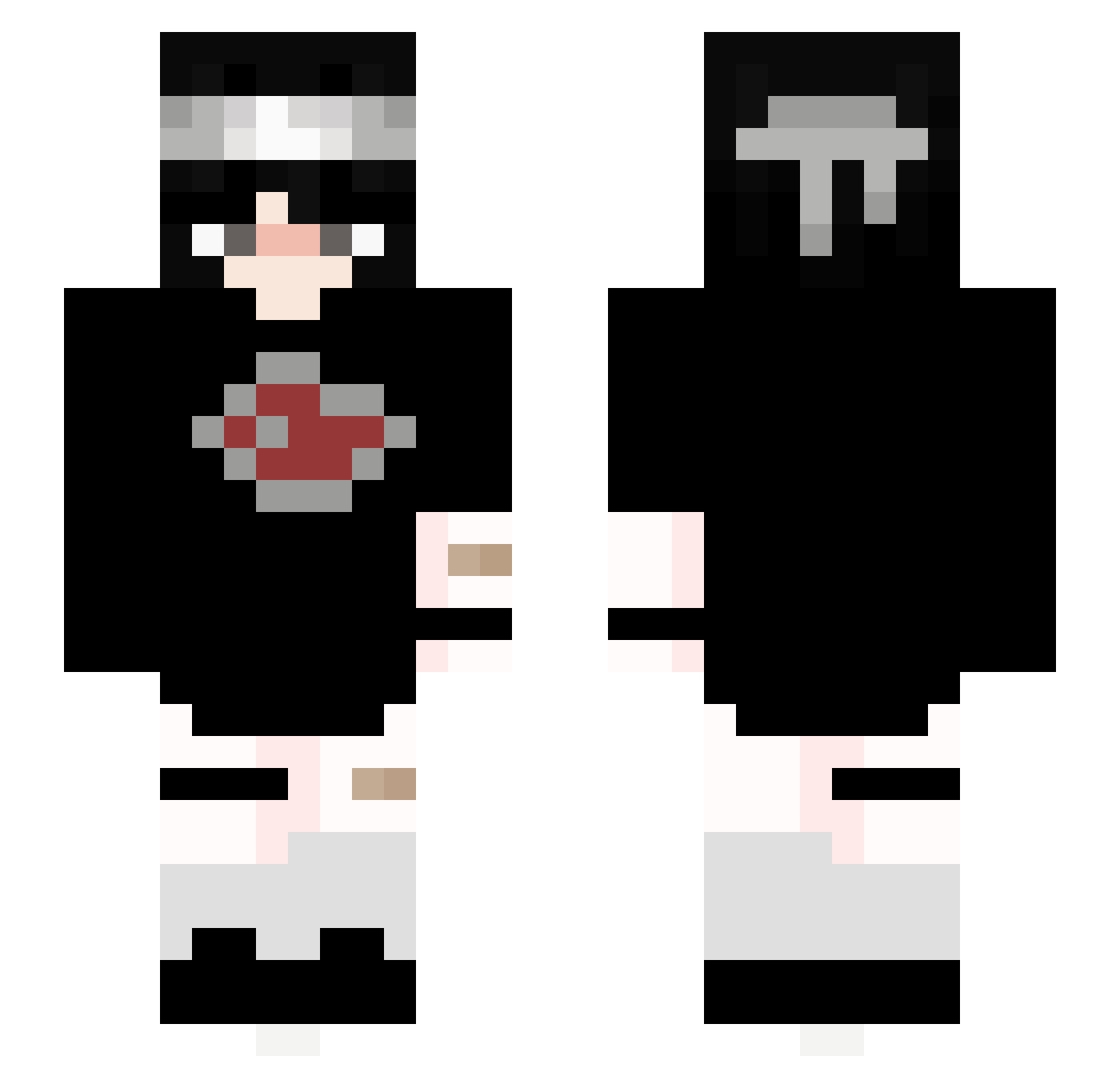 vee___ Minecraft skin, front and back view
