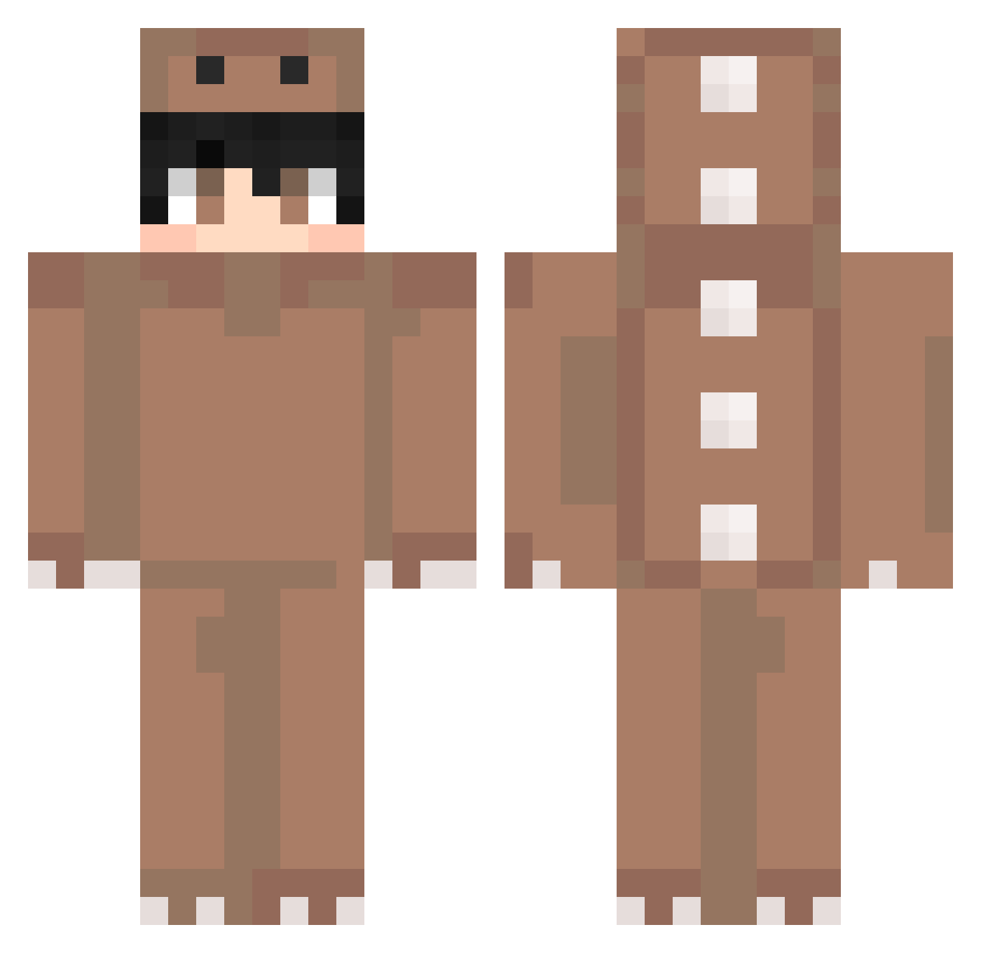 IMnotThePudding_ Minecraft skin, front and back view