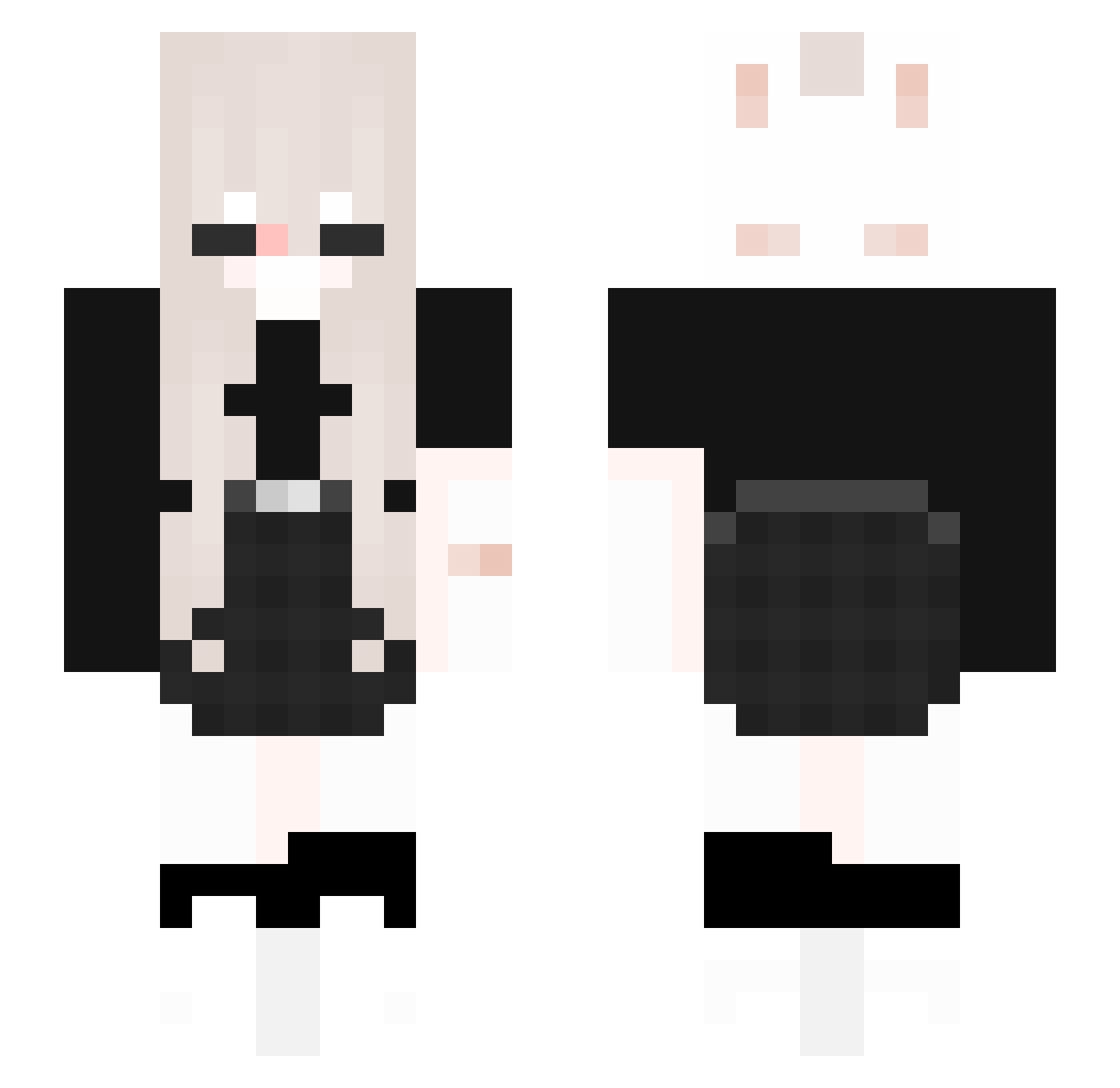 Shunuyy Minecraft skin, front and back view
