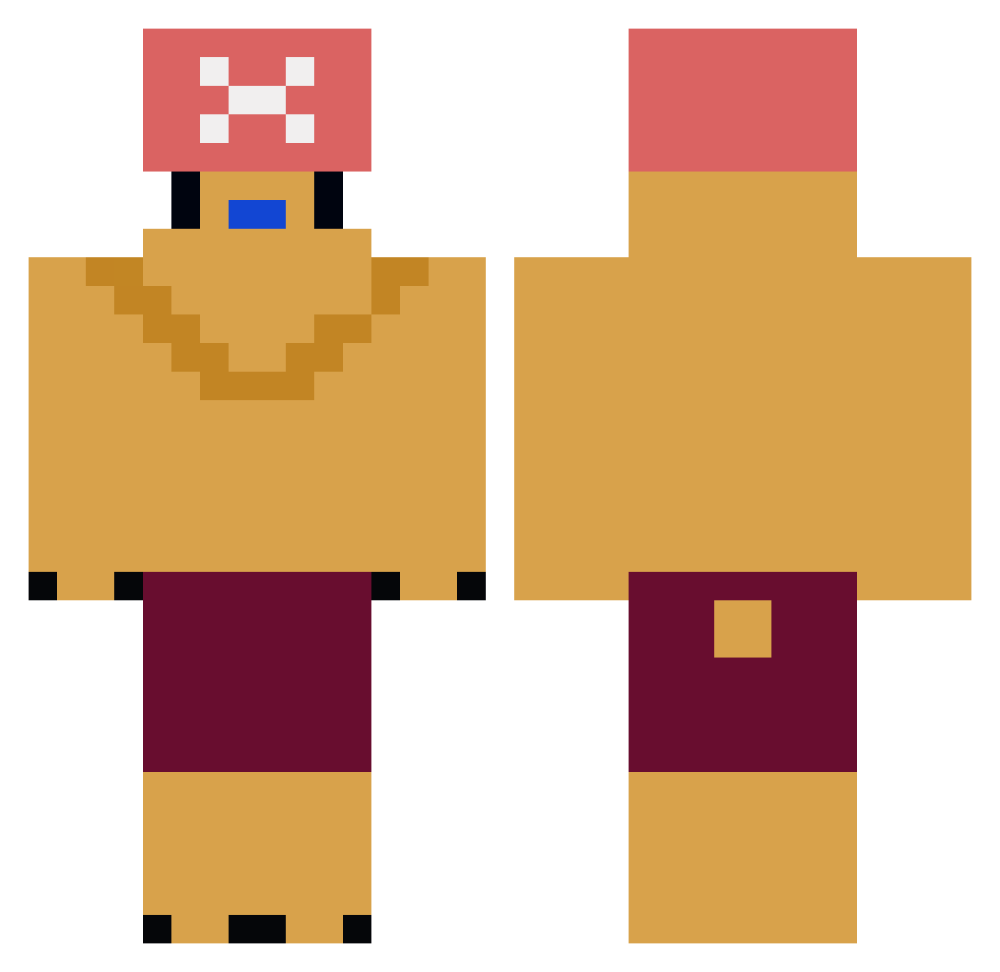 AvEmmons Minecraft skin, front and back view