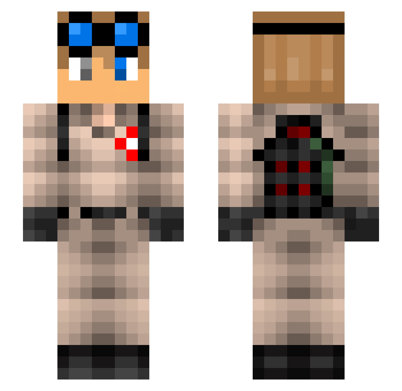 Lt_Dodge Minecraft skin, front and back view