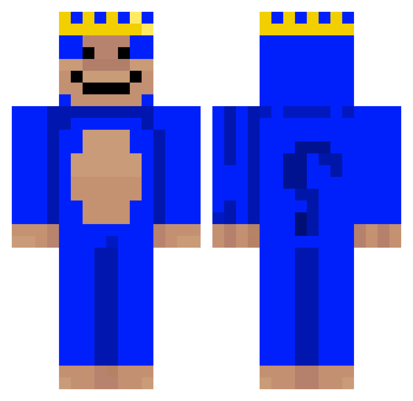 HAPPYNOBLEMAN Minecraft skin, front and back view