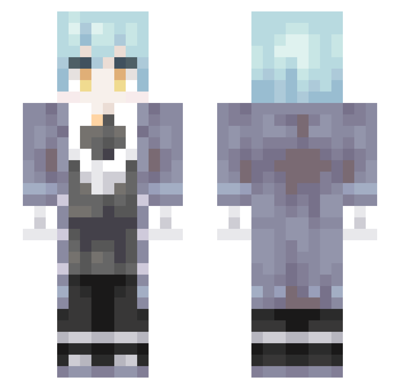 TornadoJim Minecraft skin, front and back view